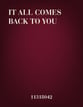 It All Comes Back To You Jazz Ensemble sheet music cover